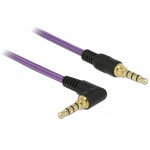 DELOCK ������� JACK STEREO �� JACK STEREO 4PIN 3.5MM 90� ��� 1M - (85611)
