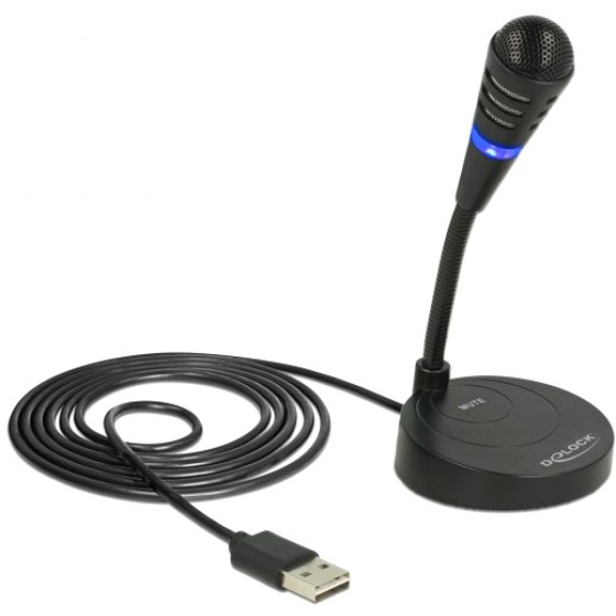 DELOCK USB ��������� �� ���� ��� MUTE BUTTON - (65868)