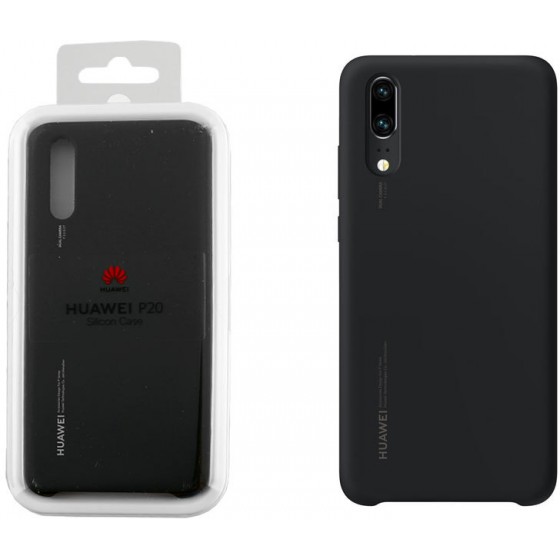 ������ ���� ��� HUAWEI P20 SILICONE COVER BLACK BLISTER - (51992365)