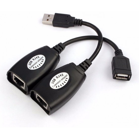 POWERTECH CONVERTER CAT 5/5A/6 �� USB ����� - (CAB-N098)