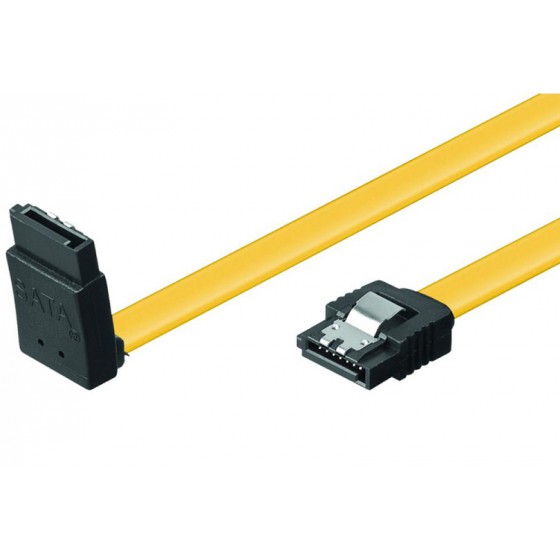 POWERTECH ������� SATA III L 7-PIN �� 7-PIN 90� METAL CLIP 0.5M - (CAB-W028)