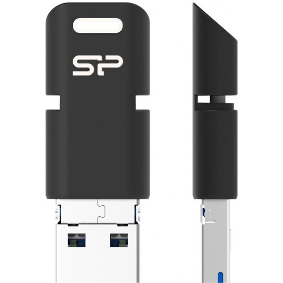 SILICON POWER FLASH USB DRIVE 32GB MOBILE C50 USB-C BLACK - (SP032GBUC3C50V1K)
