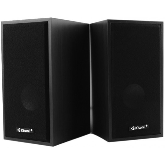 KISONLI MULTIMEDIA ����� T-003 2.0CH 2X 3W USB WOODEN ����� - (KSN-T-003-BK)