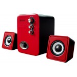 KISONLI MULTIMEDIA ����� U-2100 2.1CH 5W & 2X 3W USB ������� - (KSN-U-2100-RD)
