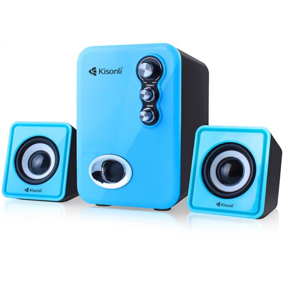 KISONLI MULTIMEDIA ����� U-2100 2.1CH, 5W & 2X 3W USB ���� - (KSN-U-2100-BL)
