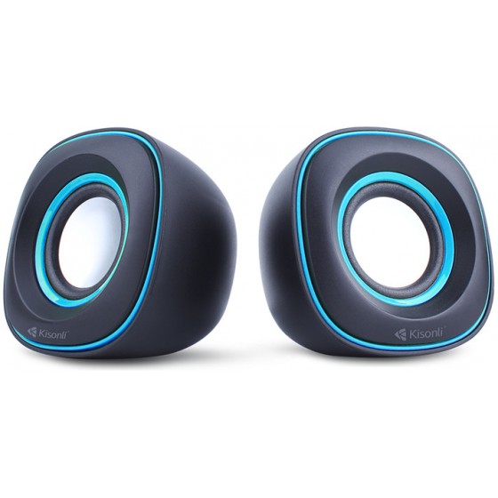 KISONLI MULTIMEDIA ����� V350 2.0CH 2X 3W USB ���� - (KSN-V350-BL)