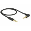DELOCK ������� JACK STEREO �� JACK STEREO 4PIN 3.5MM 90� ����� 1M - (85610)
