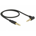 DELOCK ������� JACK STEREO �� JACK STEREO 4PIN 3.5MM 90� ����� 1M - (85610)