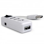 GEMBIRD USB 2.0 4-PORT HUB WITH SWITCH WHITE - (UHB-U2P4-11)