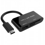 GEMBIRD COMPACT USB TYPE-C SDXC COMBO CARD READER BLACK - (UHB-CR3-02)