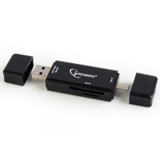 GEMBIRD MULTI-USB SD CARD READER BLACK - (UHB-CR3IN1-01)