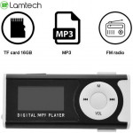 LAMTECH DIGITAL MP3 PLAYER 16GB WITH FM RADIO BLACK - (LAM020106)