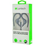 LAMTECH SPORT MOBILE EARPHONES WITH MIC BLACK - (LAM020212)