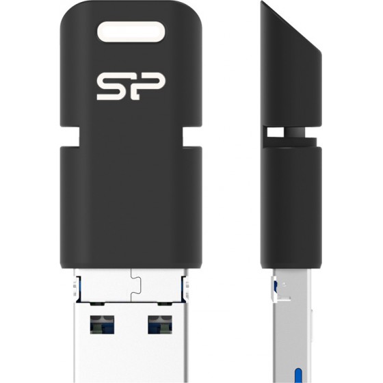 SILICON POWER FLASH USB DRIVE 64GB MOBILE C50 USB-C BLACK - (SP064GBUC3C50V1K)