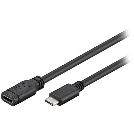GOOBAY USB-C EXTENSION USB-C MALE TO USB-C FEMALE BLACK - (45393)