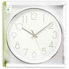 NEDIS CIRCULAR WALL CLOCK 30CM DIAMETER WHITE & SILVER - (CLWA015PC30SR)