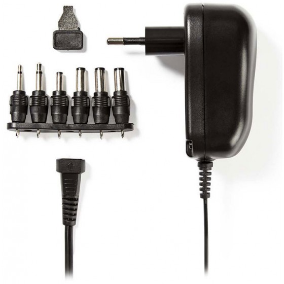 NEDIS UNIVERSAL AC POWER ADAPTER 3/4.5/5/6/7.5/9/12 VDC 1.0A - (ACPA001)