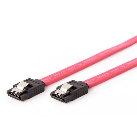 CABLEXPERT SERIAL ATA III 10CM DATA CABLE METAL CLIPS BULK - (CC-SATAM-DATA-0.1M)
