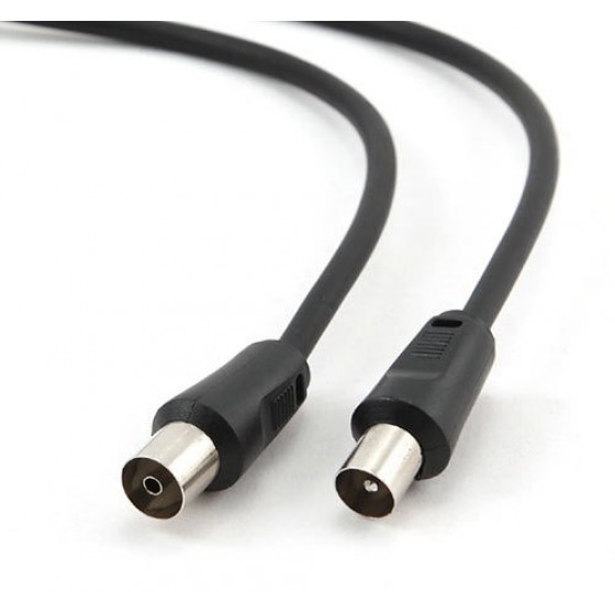 CABLEXPERT TV PLUG TO TV SOCKET 5M BLACK - (CCV-515-5M)
