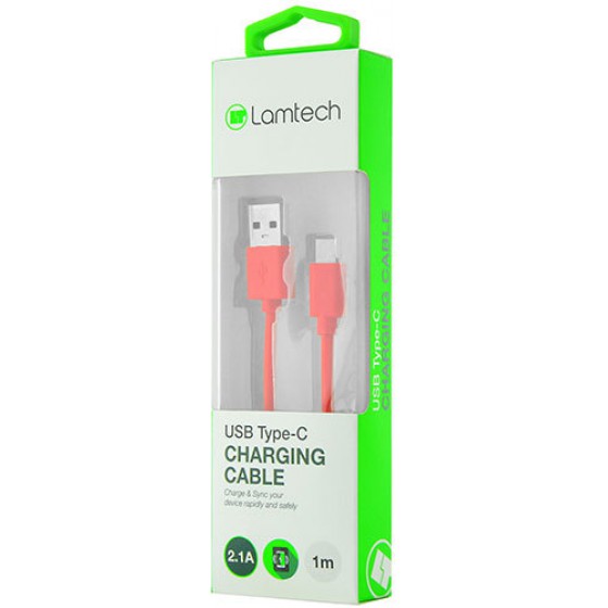 LAMTECH DATACABLE TYPE C 1M RED - (LAM446810)