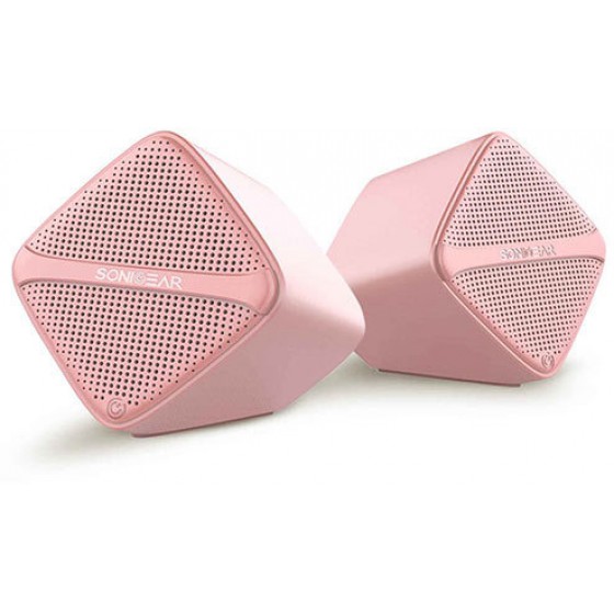 SONIC GEAR SPEAKERS USB DIGITAL AMP MICRO DRIVER PEACH - (SCUBEP)