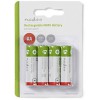 NEDIS RECHARGEABLE NI-MH BATTERY AA 1.2V 2600MAH 4 PIECES BLISTER - (BANM26HR64B)