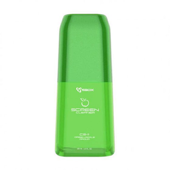 SBOX SCREEN CLEANER WITH MICROFIBER CLOTH GREEN APPLE - (CS-11GA)