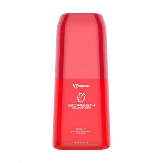 SBOX SCREEN CLEANER WITH MICROFIBER CLOTH STRAWBERRY - (CS-11R)