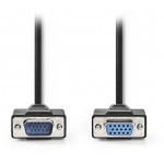 NEDIS VGA MALE - VGA FEMALE 2.0M BLACK - (CCGP59100BK20)