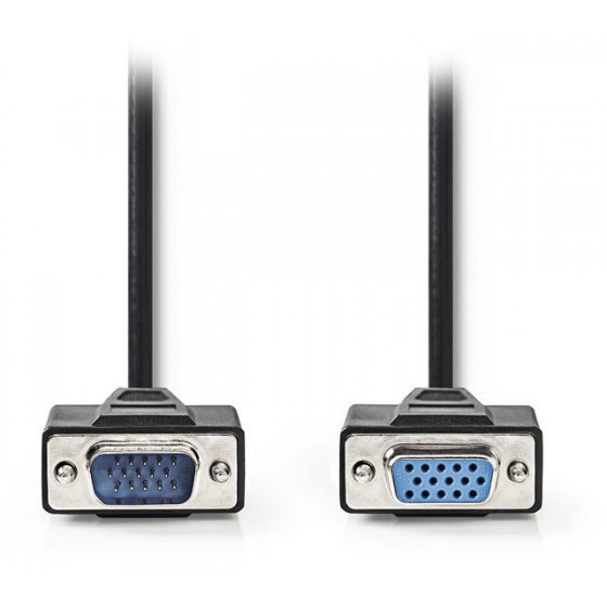 NEDIS VGA MALE - VGA FEMALE 2.0M BLACK - (CCGP59100BK20)