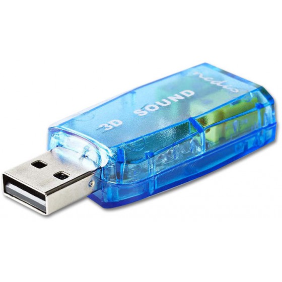 NEDIS SOUND CARD 3D SOUND 5.1 USB 2.0 DOUBLE 3.5MM CONNECTOR - (USCR10051BU)