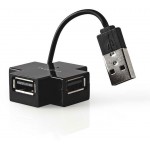 NEDIS USB HUB 4-PORT USB 2.0 - (UHUBU2400BK)