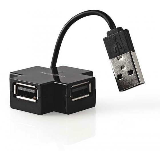 NEDIS USB HUB 4-PORT USB 2.0 - (UHUBU2400BK)