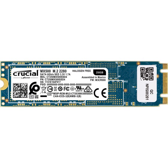 CRUCIAL SSD MX500 250GB M.2 - (CT250MX500SSD4)