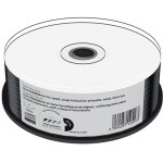 MEDIARANGE CD-R 700MB 80MIN 52X INKJET FULLSURFACE PRINTABLE BLACK DYE CAKE 25��� - (MR241)
