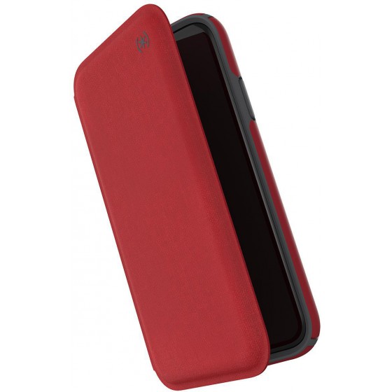 SPECK ���� ��� IPHONE XR PRESIDIO FOLIO HEARTRATE RED GRAPHITE GREY - (117062-7359)