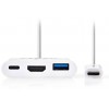 NEDIS USB-C ADAPTER USB C MALE - USB A FEMALE+USB C FEMALE+HDMI FEMALE - (CCGP64765WT02)