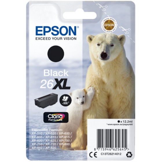 EPSON 26XL BLACK - (C13T26214012)