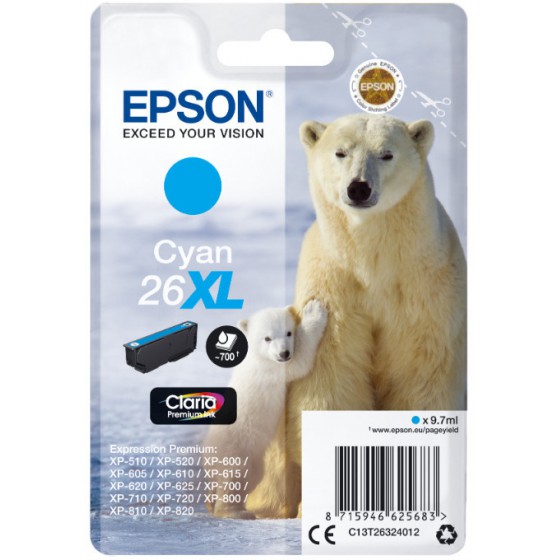 EPSON 26XL CYAN - (C13T26324012)