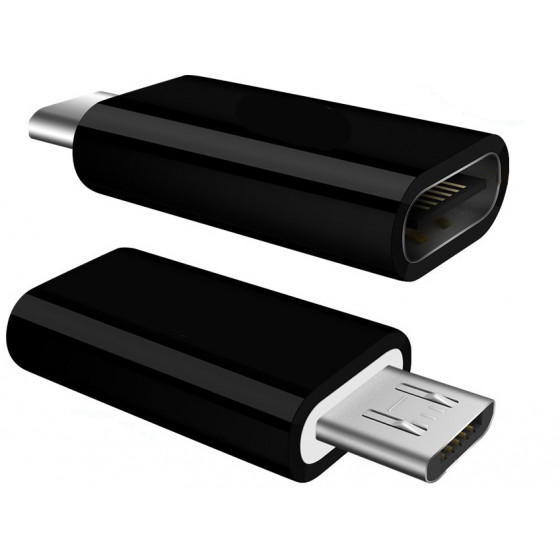 POWERTECH ADAPTER USB TYPE-C FEMALE �� OTG MICRO USB 2.0 MALE ����� - (CAB-UC020)