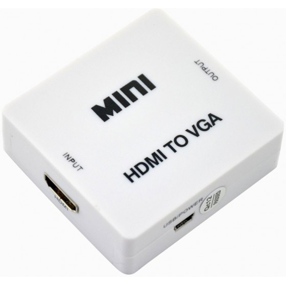 POWERTECH HD VIDEO CONVERTER ��� HDMI �� VGA & 3.5MM AUDIO FULL HD ����� - (CAB-H073)