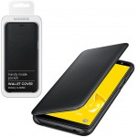 ������ ���� SAMSUNG FLIP WALLET COVER BLACK ��� J6 2018 J600 BLISTER - (EF-WJ600CBEGWW)