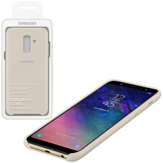 SAMSUNG ���� ��� A6 PLUS 2018 A605 DUAL LAYER COVER GOLD BLISTER - (EF-PA605CFEGWW)