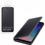 SAMSUNG ���� ��� A6 PLUS 2018 A605 FLIP WALLET COVER BLACK BLISTER - (EF-WA605CBEGWW)