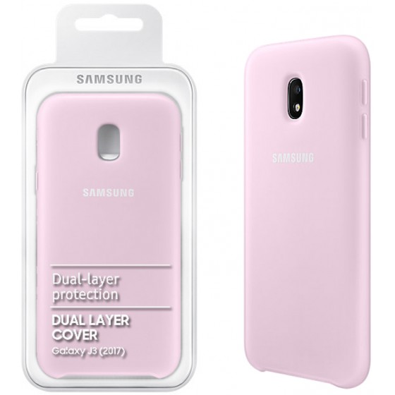 SAMSUNG ���� ��� J3 2017 J330 DUAL LAYER COVER PINK BLISTER - (EF-PJ330CPEGWW)