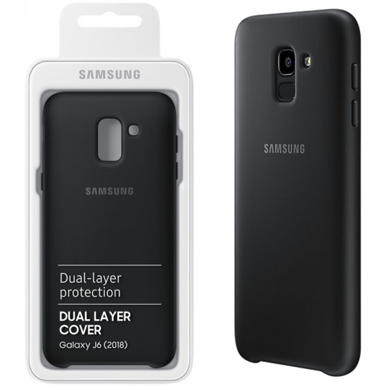 SAMSUNG ���� ��� J6 2018 J600 DUAL LAYER COVER BLACK BLISTER - (EF-PJ600CBEGWW)