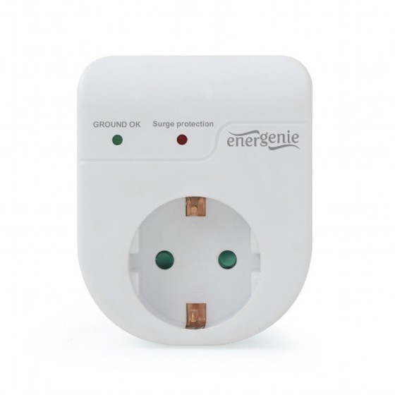 ENERGENIE SURGE PROTECTOR SINGLE SOCKET SCHUKO WHITE - (EG-SPG1-01-W)