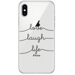 INOS ���� TPU ��� APPLE IPHONE XS MAX ART THEME LOVE-LAUGH-LIFE - (5205598112370)