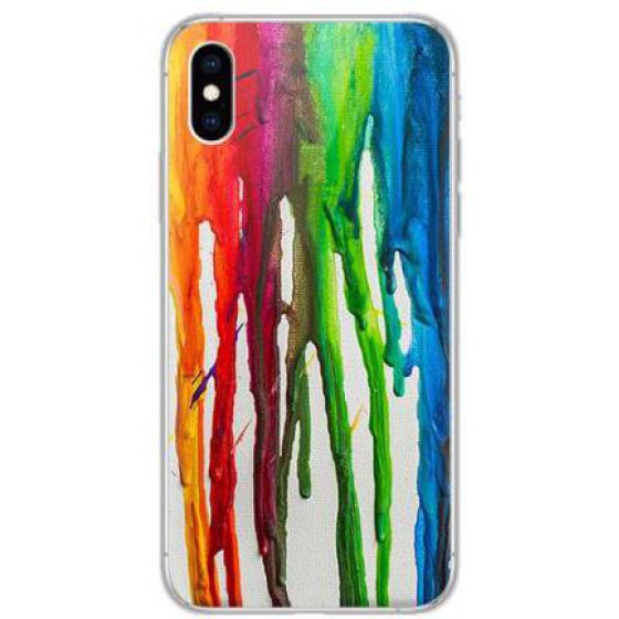 INOS ���� TPU ��� APPLE IPHONE XS MAX ART THEME VERTICAL WATERCOLOR - (5205598112387)