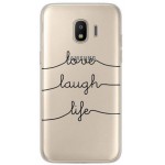 INOS ���� TPU ��� SAMSUNG J250F GALAXY J2 2018 DUAL SIM ART THEME LOVE-LAUGH-LIFE - (5205598112400)